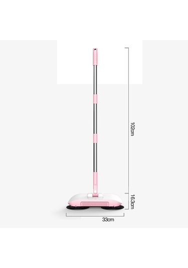 Sones X2 Vites Destekli Yürüyerek Kullanılan Süpürge, Özellikler: 1 Paçavra İle Pembe