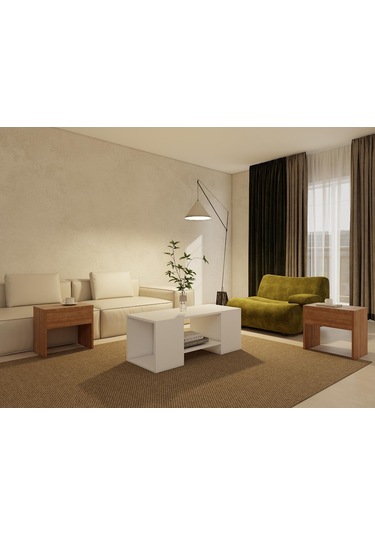 Lupo Orta Sehpa Marbellakiraz Beyaz Renk Beyaz