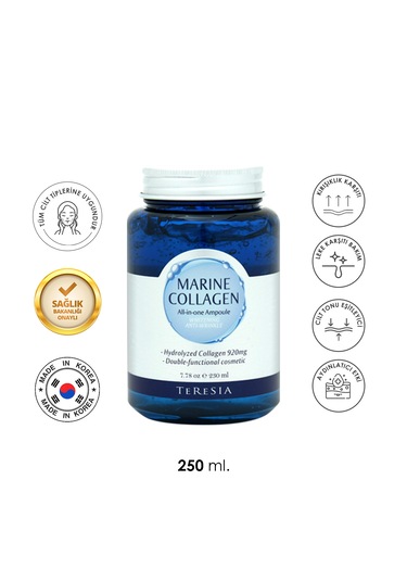 Deniz Kolajenli Ampul Hassas Ciltler İçin Yenileyici, Nemlendirici & Canlandırıcı 250ml