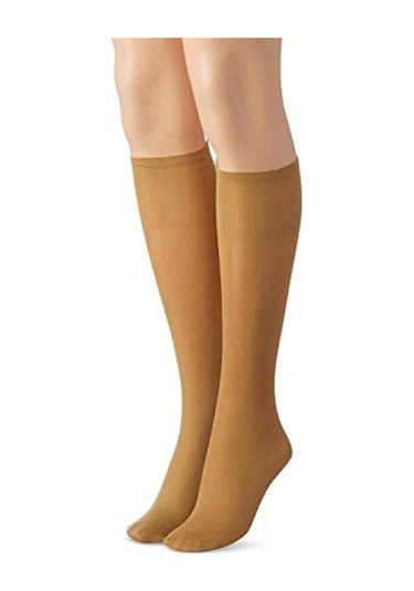 Kadın 40 Denye Opak Dizaltı Çorap Ten