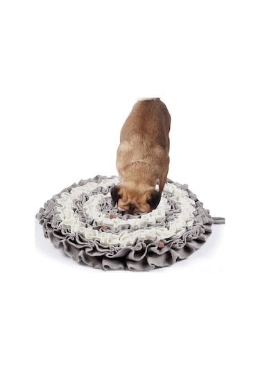 Lemestar Köpek Burun Eğitimi Yemek Matı - El Dokuma Çiçek Desenli, Yavaş Yeme Ve Stres Azaltıcı, Makine Yıkama Uygun, 53x53 Cm