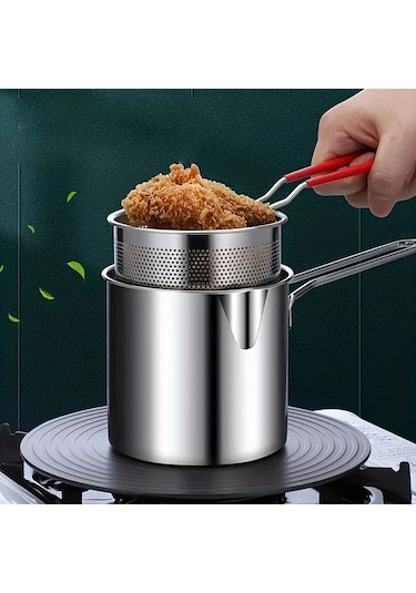 Brightnova Paslanmaz Çelik Derin Yağsız Kızartma Makinesi Ve Kızartma Sepeti İle Dayanıklı Kolay Temizlenebilir Ev Mutfak Eşyası