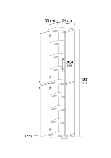 Elite No.1 Banyo Dolabı Beyaz