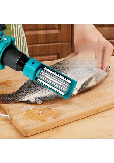 Suntek Elektrikli Balık Pullarını Ayıklama Aleti Aksesuarı Mavi