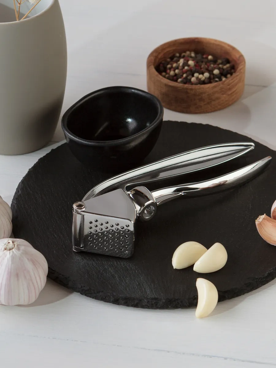 Ladina Metal El Tipi Sarımsak Ezici Ve Sarımsak Presi 303226235 Krom