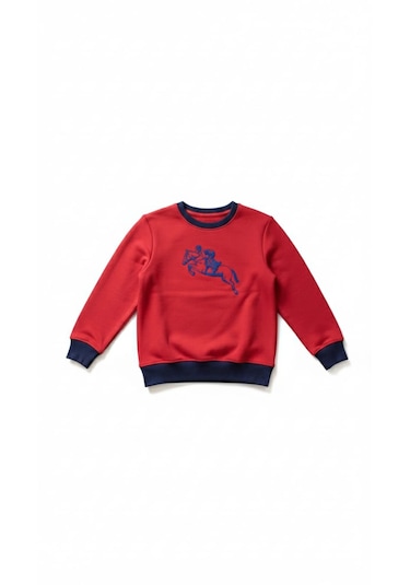 Coupon Çocuk Sweatshirt / Logo Baskılı Kırmızı