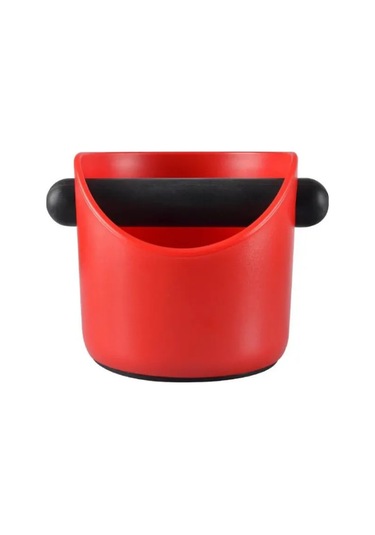 Yunboo Kırmızı Kahve Tıklama Kutusu - Gürültü Azaltıcı, Dayanıklı Abs Plastiği, Barista Stili Kahve Telvesi Depolama Kutusu Kırmızı