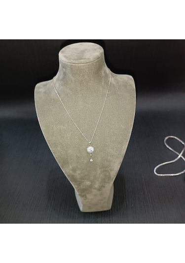 925 Ayar Gümüş Minimalist Yaklaşımlı Özel Tasarım Harika Kolye Gümüş