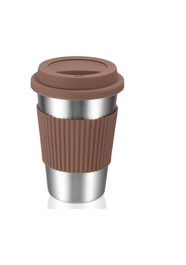 Suofeng 304 Paslanmaz Çelik Kahve Fincanı 300ml, Isı Ve Soğuk Saklama Özelliği, Kahve Rengi Diğer