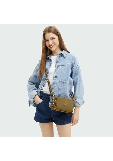 Kıplıng Abanu Küçük Boy Omuz Çantası Yeşil Dry Laurel Yeşil