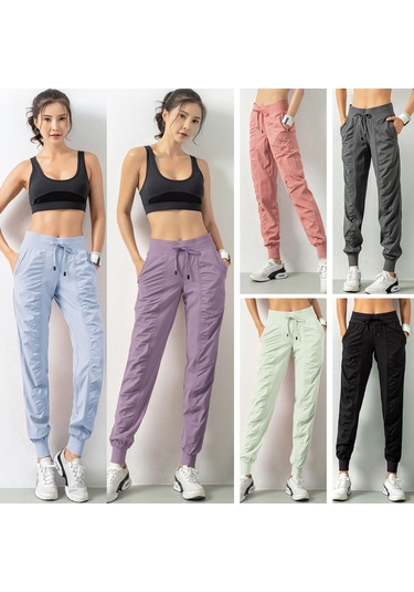 Jeemson Kadın Spor Pantolonu - Nefes Alabilir, Esnek Bel, Yan Cepli, Rahat Koşu Ve Egzersiz İçin Gri