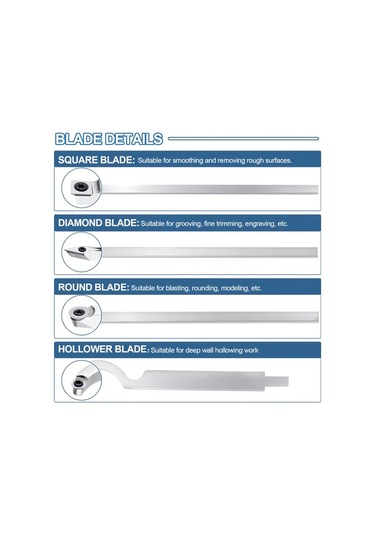 Elmpaly Elmas Radyuslu Sert Metal Ahşap Tornalama Kalemi Universal Keski Ucu