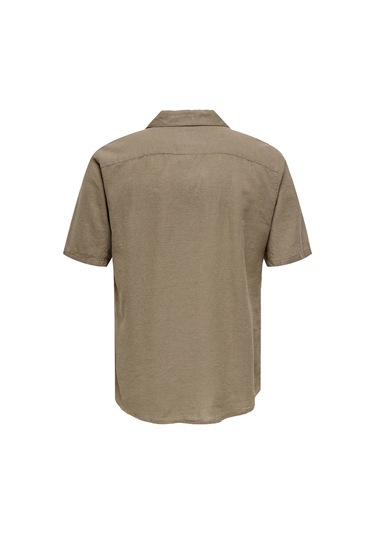 Only&sons Onscaıden Lıfe Ss Solıd R Kahverengi Erkek Gömlek Kahverengi