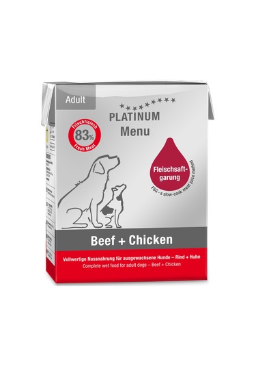 Platinum Sığır Etli Ve Tavuklu Köpek Yaş Maması 375 Gr