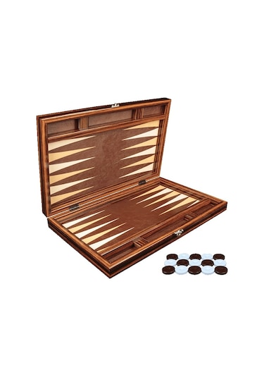 Yenigün Premium Deri Tavla Abanoz