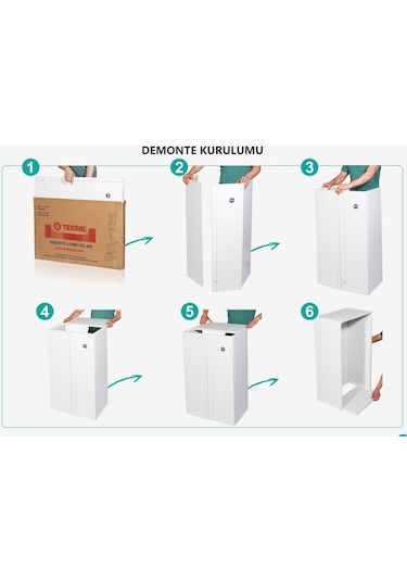 130Cm Kombi Dolabı (Demonte)