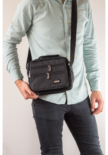 Imperteks Su Geçirmez Kumaş Seventeen Çok Gözlü Postacı El Ve Omuz Çantası Siyah 2247 Siyah