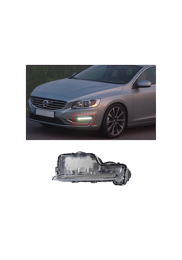 Volvo S60 V60 Gündüz Ledi Sis Farı Sol 2014 2015 2016 2017 2018