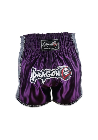Dragondo Mt3076 Shiny Muay Thai Mor Kick Boks Şortu Mor