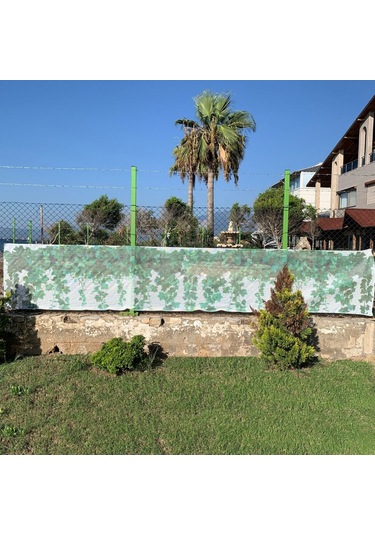 Baskılı Balkon Çit Filesi 1m X 5m Model D - Cırt Kelepçe Hediyeli