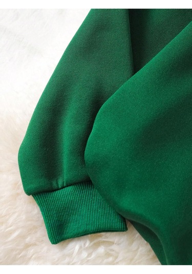 Unisex Kadın/erkek Harajuka Sokakt Yazılı Grafik Sweat Yeşil-17095 Yeşil