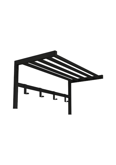 Bofigo Metal Duvar Askısı Metal Askılık Elbise Askılığı Siyah