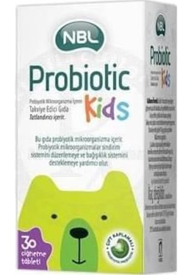 Nbl Probiotic Kids 30 Çiğneme   Tableti