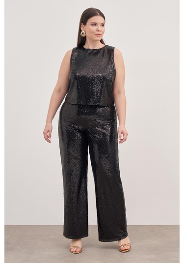 Astarlı Payetli Top-3348 Siyah