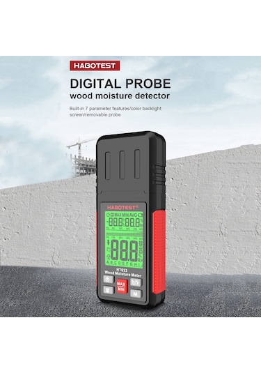 Habotest Ht633 Pin Tipi Ahşap Nem Ölçer