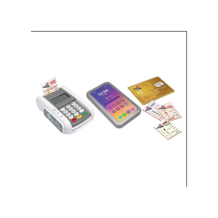 Pilli Işıklı Sesli Elektronik Oyuncak Pos Cihazı Seti Evcilik Market Oyuncağı