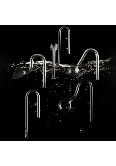 Youmex Akvaryum Filtre Çıkış Borusu - Yarı Dairesel Cam 13mm - Orta Su Akışı - Su Kalitesi Ve Bitki Büyümesi İçin