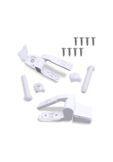 Suntek 2 Parça Klozet Menteşesi Bağlantı Parçaları Tuvalet Beyaz