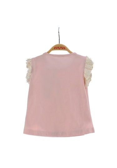 Zeyland Kız Bebek Pembe Kolları Dantelli T-Shirt (6Ay-4Yaş) (537029711)