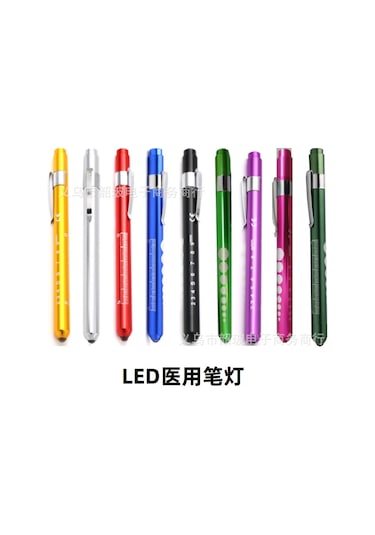 Lemestar Tıp Kalem Lambası Led Beyaz Işık Alüminyum Gövde Stomatoloji Muayene Evde Kullanım Göz Pupil Kontrol Siyah Tasarım Gümüş