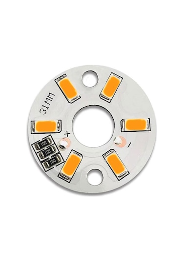 5730 5v 3w 31mm Sarı Led Modül Aluminyum Pcb 6 Led Lamba Aydınlatma Işık