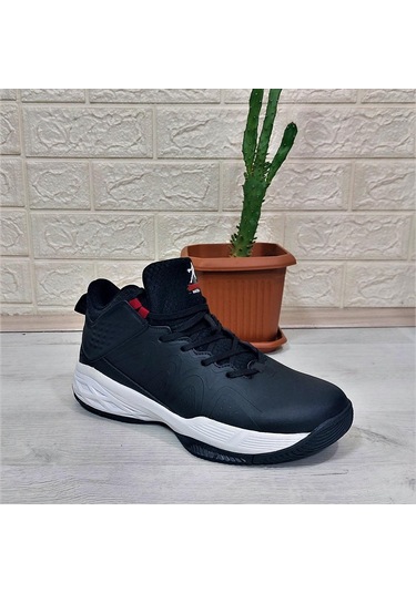 Jump 28652 Siyah-beyaz Boğazlı Basket Spor Ayakkabı Siyah - Beyaz