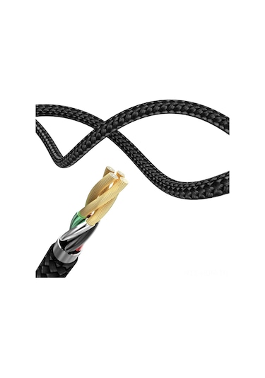 Suofeng Wsken Renkli Işıklı Type-c Eğik Uçlu Veri Şarj Kablosu Siyah 120cm - Oyun İçin Ideal, Hızlı Şarj Ve Veri Transferi