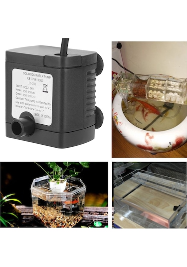 Folinda 24v Dc Güneş Enerjili Mini Su Pompası - 650l/h Akış Hızı, Paslanmaz Çelik Şaft, Sualtı Kullanıma Uygun, Akvaryum Ve Fontan İçin