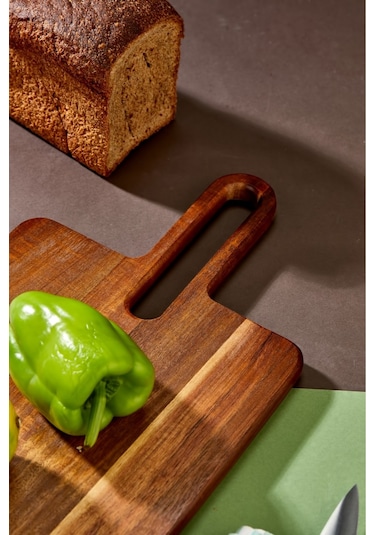 Cooker Lüx 36x20 Cm Akasya Ağacı Kesme Tahtası Kahverengi