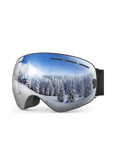 Çift Katmanlı Anti-Sis Özellikli UV Snowboard Kayak Gözlüğü