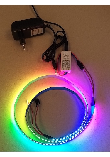 Ws2812B Tak çalıştır vaziyette Argb 144Lü Şerit Led 5V
