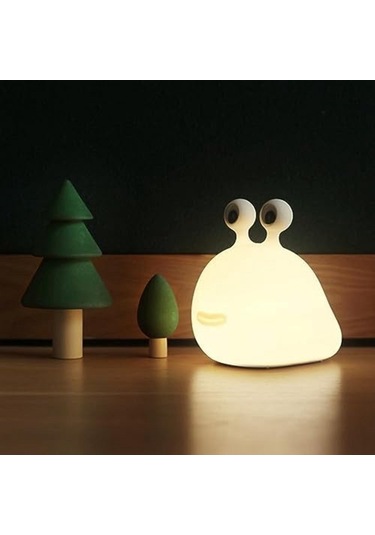 Szypzstore Karikatür Böcek, Dokunmatik Masaüstü Usb Hayvan Gece Lambası, Veri Kablosuyla 1p5txf Beyaz