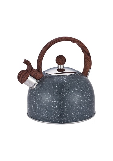 Hangfox 3 Litre Çelik Çıngıraklı Su Kaynar, Indüksiyon Uyumlu, Büyük Kapasiteli, Günlük Kullanım İçin Isı Tutucu Siyah