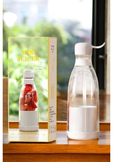 Bardak Blender Smoothie Meyve Sıkacağı Şarjlı Cam Taşınabilir Çok Renkli