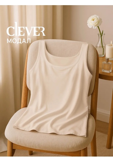 Clever Wear Geniş Askılı Atlet İç Çamaşırı 178800464 Açık Bej