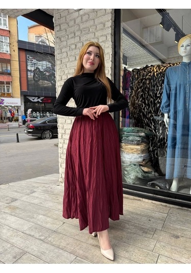 Kraş Etek Bordo Bordo