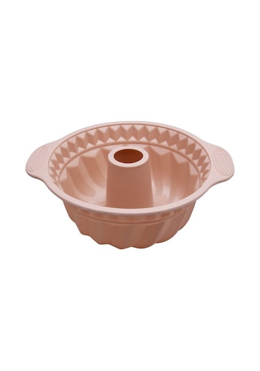 Soulader Fırında Kek Yapmak İçin Profesyonel Silikon Kap, Isıya Dayanıklı Elastik Kek Kalıbı Pembe