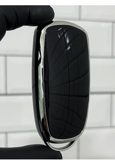 Chery Tiggo 8 Pro Smart Uyumlu Anahtar Kılıfı Gümüş - Siyah