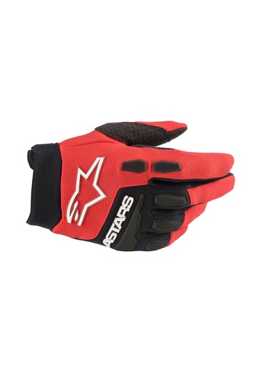 Alpinestars Full Bore Korumalı Çocuk-genç Motosiklet Eldiveni Kırmızı Siyah Beyaz
