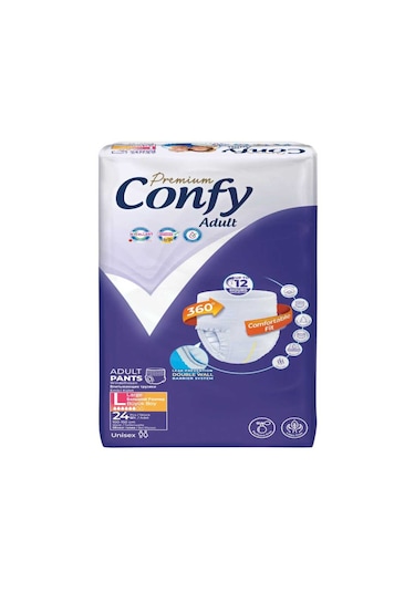 Confy Adult Premium Yetişkin Külot Bezi Large 24 Adet